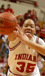 Senior Kim Roberson became IU's all-time steals leader on Thursday, Feb. 19.