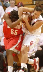 Senior All-America candidate Whitney Thomas recorded her 31st career double-double with 10 points and 13 rebounds.