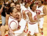 The Hoosiers topped Dayton on a last-second alley-opp from Kim Roberson to Whitney Thomas.