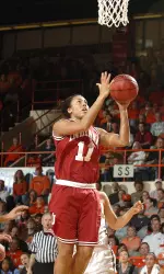 Senior Whitney Thomas recorded her 10th double-double of the season with 13 points at 12 rebounds at Bowling Green.
