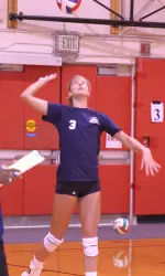 Ashley Benson serves during the tryout <i>(photo by Bill Kauffman of USA Volleyball)</i>