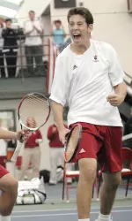Freshman Jeremy Langer got his first career win over a ranked foe, defeating #42 Roy Kalmanovich at number three singles.