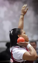 Senior Tiffany Howard took seventh in the shot put at the Virginia Tech Last Chance Meet.