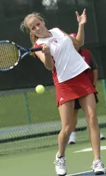 Lindsey Stuckey improved to 7-2 in conference singles matches