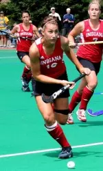 Junior Alina Valenti scored two goals in a 3-0 win over Ohio.