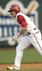Tyler Rogers hit a crucial bases-clearing triple in IU's seven-run fifth inning.