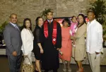 IU cornerback Bruce Hampton and his family at the IU Athletics Graduation Open House.
