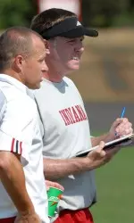 Head coach Mick Lyon (left) and Woody Sherwood, who was promoted to assistant head coach on Tuesday.