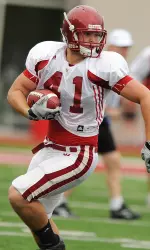Max Dedmond caught several passes during Saturday's scrimmage.