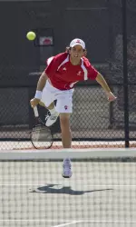 Senior Lachlan Ferguson and sophomore Maxime Armengaud will compete in consolation action on Saturday.