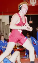 Paul Young celebrates after his 11th pin of the season