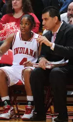 Sophomore Ashlee Mells and assistant coach Jose Mori