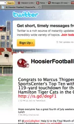 Fans can follow several Indiana teams on Twitter.