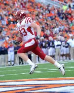Redshirt freshman Ted Bolser pulled in his fifth touchdown this season, a Hoosier tight end record.