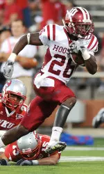 Redshirt freshman Nick Turner ran for a career-high 103 yards, his first 100-yard game, on 11 carries.