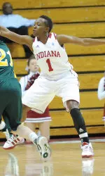 Junior Alisha Goodwin scored 19 points in IU's opener at Ball State on Nov. 12.