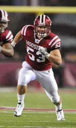 Junior middle linebacker Jeff Thomas is a captain for the second straight week.