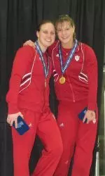 Kate Fesenko and Brittany Barwegen went 1-2 in the 200 butterfly, with Fesenko setting a new Big Ten record.