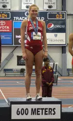 Senior Molly Beckwith won her first career Big Ten title in the 600-meters.