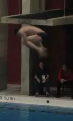 Freshman Zac Nees took seventh on the platform at the NCAA Zone C Diving Championships.