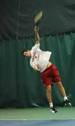 Sophomore Jeremy Langer scored a straight-set win at number one singles.