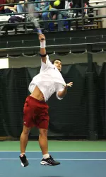 Junior Santiago Gruter scored a win at number three singles.