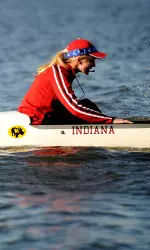 IU sophomore coxswain Alex Burkle