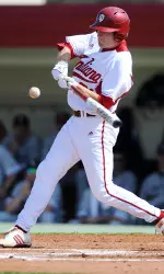 Josh Lyon had three hits, including a solo home run, in IU's loss to Ohio State.