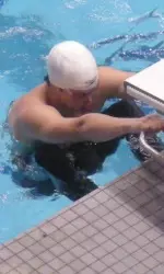 In addition to winning the 200 backstroke, Eric Ress also finished third in the 100 backstroke and fourth in the 50 backstroke at the French Long Course National Championships.