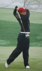 Freshman Jackie Yanch had the low score of the day for Indiana with a 73 and is currently tied for sixth.