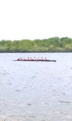 IU's First Varsity 8 crew finished in its morning heat with a time of 6:49.79.