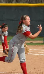 Monica Wright pitched all 12 innings, a new career high