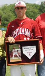 Michael Earley scored a career-high four runs in his final game at Sembower Field.