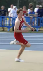 Derek Drouin cleared three bars without a miss to advance in the high jump.
