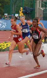 Sarah Pease finished fifth in her heat and had the sixth-best time overall to advance to the Sunday final.