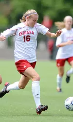 Carly Samp had a goal and assist against Evansville on Friday
