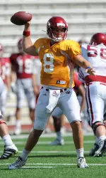 Redshirt freshman quarterback Dusty Kiel completed 14-of-16 for 129 yards and one score on Saturday afternoon.