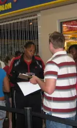 IU head coach Felisha Legette-Jack at the 2009 Wal-Mart Midnight Madness.