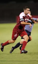 Will Bruin, Indiana's leading scorer in 2009, had a goal and an assist in a 2-1 win over Duke on Friday night.