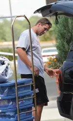 Bill Ivan and the rest of the Hoosier newcomers arrived to the Holiday Inn for preseason camp.