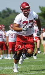 James Brewer and the Hoosiers open 2010 with a game against Towson on Thursday, Sept. 2.