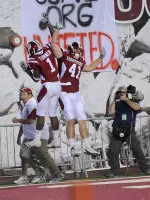 Terrance Turner (1) and Max Dedmond (41) will serve as game captains against Michigan.