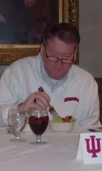 Director of Athletics Fred Glass served as a member of the judging panel at the Iron Chef competition.