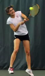 Myriam Sopel clinched the match for Indiana with a 6-1, 6-2 victory in No. 6 singles.