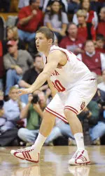 Matt Roth scored 14 points off the bench at Iowa on Sunday.