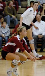 Senior libero Caitlin Cox