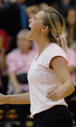 Senior libero Caitlin Cox