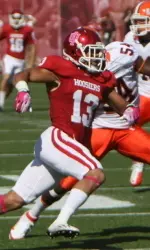 Kofi Hughes has 286 receiving yards and 135 rushing yards this season.