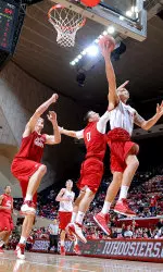 The Hoosiers scrimmaged for 30 minutes to open Haunted Hall of Hoops.