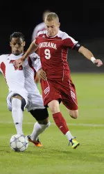 Indiana put five of its nine shots on frame Sunday, including two from Alec Purdie.